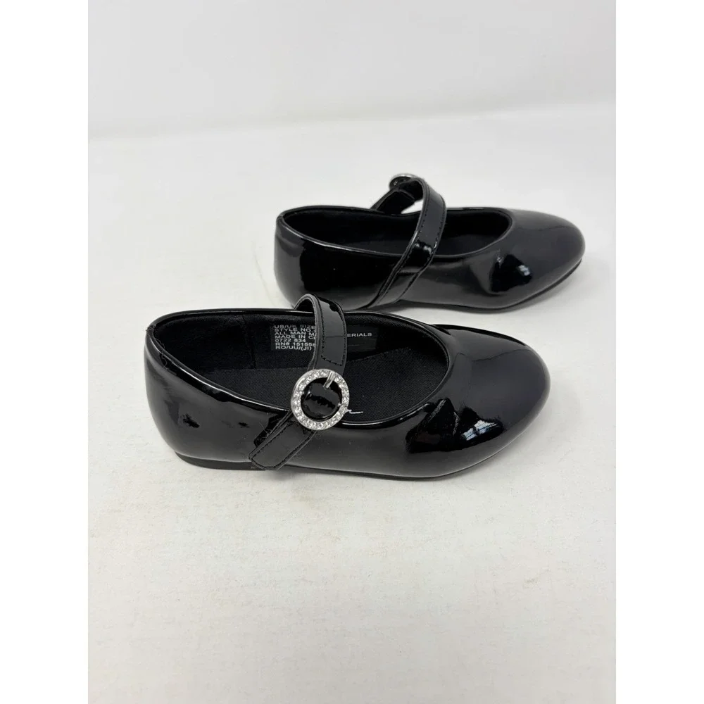 Jessica Simpson Toddler Girls Size 7C Patent Leather Amy Buckle Ballet Flats